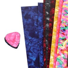25 Pieces of DIY Guitar Pick Punch Sheets Materials Shiny Striking Random Color