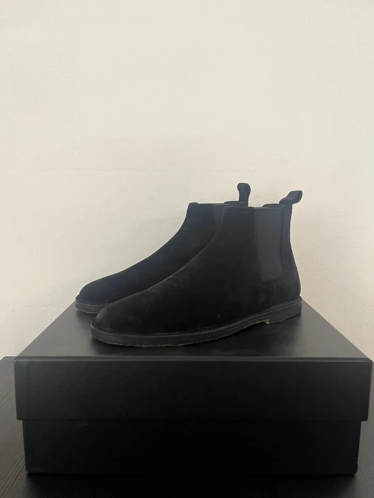 Stivali bassi Saint Laurent Paris Nevada scamosciati neri nuovi con etichette 42 5