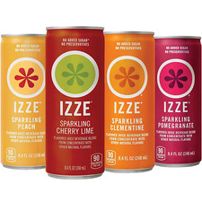 Izze Sparkling Juice, 4 Flavor Sunset Variety Pack, 8.4 Fl Oz 24 Count