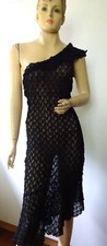 BNWT Vintage   BANG  Bubble Lace One Shoulder Dress - Size  12 - $199.90