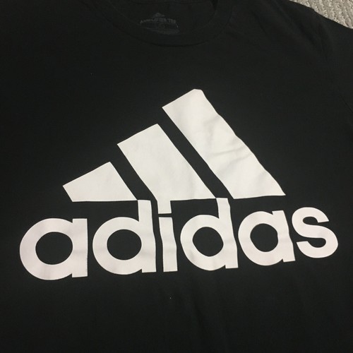 Adidas Amplifier T Shirt Men's Large Black Graphic Logo Short Sleeve Outdoor - Picture 2 of 10