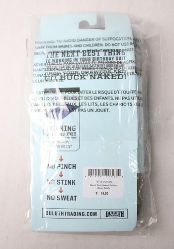 Duluth Trading Co Men's Buck Naked Patter Boxer Briefs DH3 Multicolor 2XL NWT - 第 6/6 張圖片