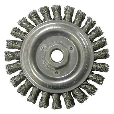 Weiler 8786 Roughneck Stringer Bead Wheel 6 in Stainless Steel 12500 rpm