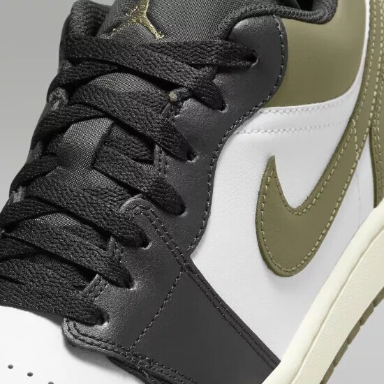 Nike Air Jordan 1 Low Medium Olive Black 553558-092 US Men's Size