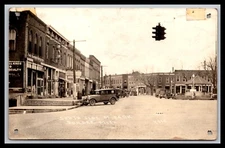 Post Card - RPPC - A View Down South Side Of Park Street - Dundee, Michigan 1929