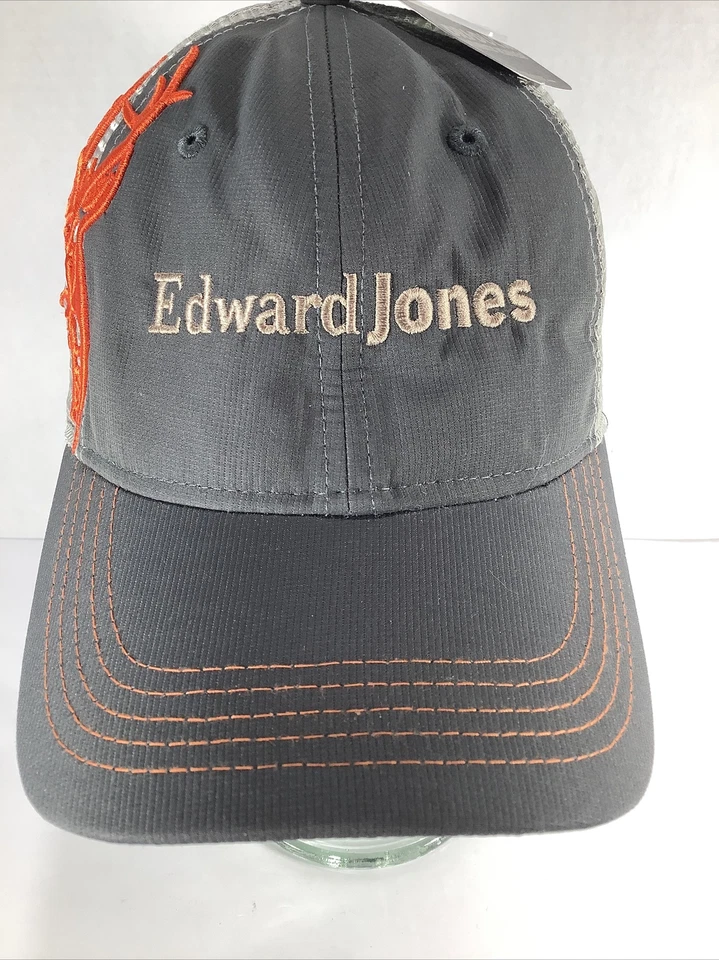 Edward Jones Hunting Gray/Orange Dri Duck Embroidered hat/cap - Image 2 of 4