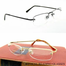 +100 to +400 Bifocal Readers Semi-Rimless Lightweight GET REWARDS SPRING HINGES