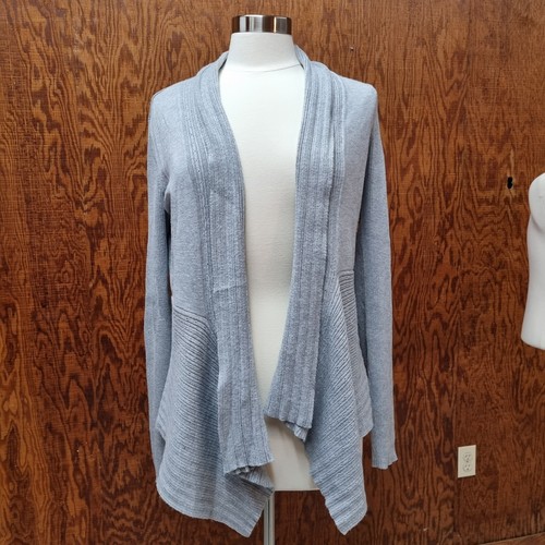 Drape Open Front Cardigan Gray 