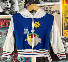 Vtg Toddler Kids 80s 90s Noahs Ark Hoodie Sweatshirt 18 Months Primary Colors