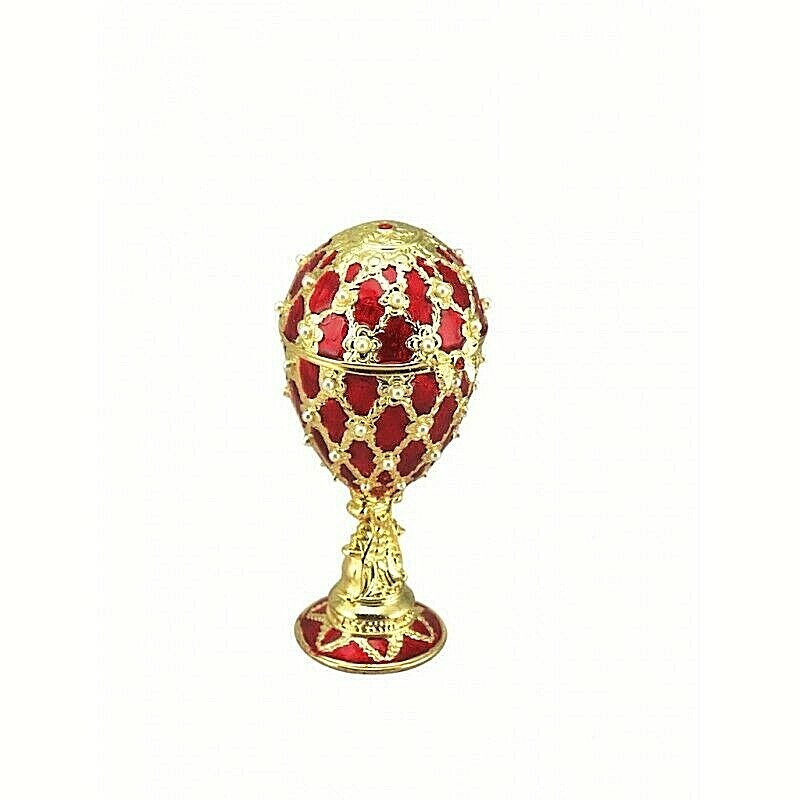 Egg-Shaped Jewelry Box H.14 In Fabergé Style Small Melody