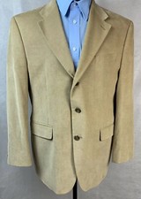Men  s 42R Ralph Lauren Corduroy Blazer Tan Blue Label 3 Button 100 Cotton Nice