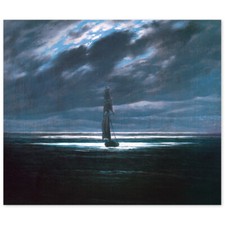 Caspar David Friedrich, Seestück bei Mondsch...