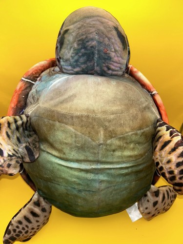 Large FIESTA Turtle PLUSH Multicolor Realistic Print 16” x 10” x 8” - Picture 9 of 10