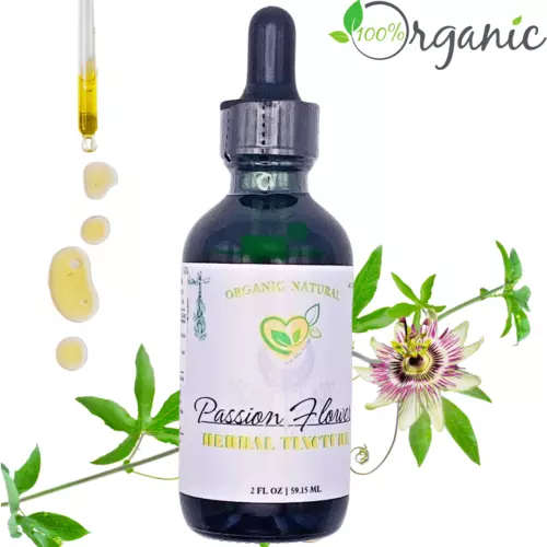Passion Flower Tincture Natural Pure Herbal Liquid Drops Extract 2 Oz Calm ADHA