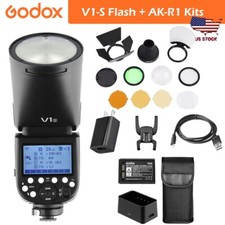 Godox V1-S 2.4G Camera Flash Speedlite TTL AK-R1 Barn Door Fr Sony A7R A7 A9 A7S