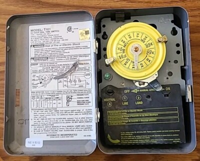 Intermatic T101 24 Hour Mechanical Timer Wall Switch