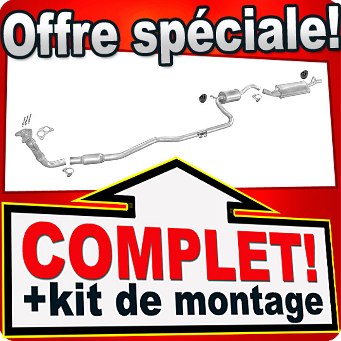 Silencieux échappement Ford Fiesta MK3 1.8 D réduction sonore et acier aluminé résistant