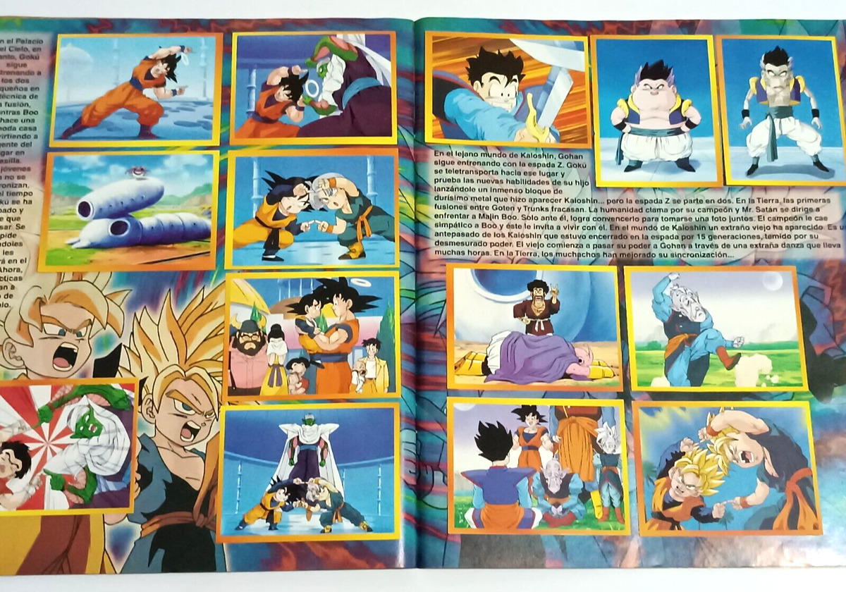 DRAGON BALL Z 5 Album Complete 100% PERU 1999 Navarrete Majin Buu Saga