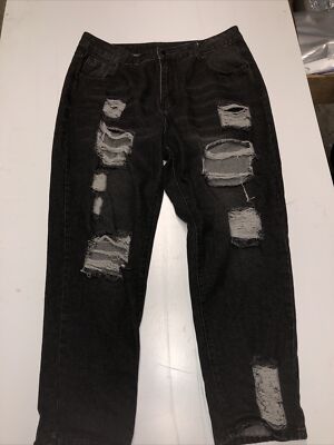 women s SHEIN distress destroyed denim jeans size 1XL (J-10)
