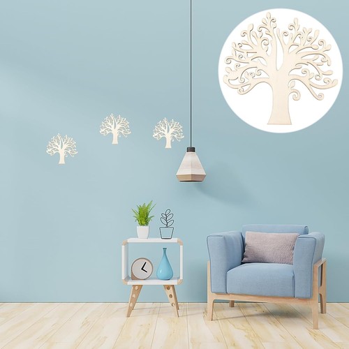 Versatile Wooden Family Tree Shapes - Unfinished 10-Piece Set for Scrapbooking - Picture 11 of 11