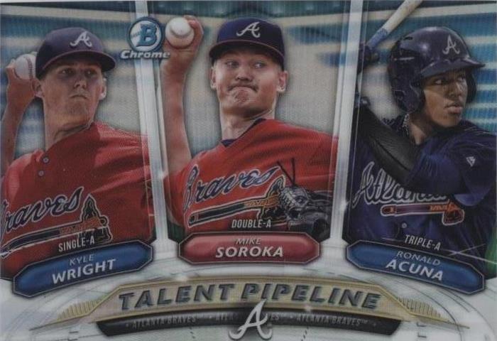 2018 Bowman - Kyle Wright Mike Soroka Ronald Acuña Jr. #TP-ATL - 1 of 1