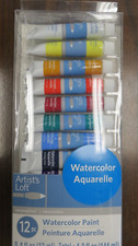 ARTIST'S LOFT 125734 12PC WATERCOLOR PAINT .4FL OZ EA. NEW