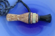 Handmade custom DUCK CALL with KARELIAN BIRCH wood and ECHO timber SINGLE REED
