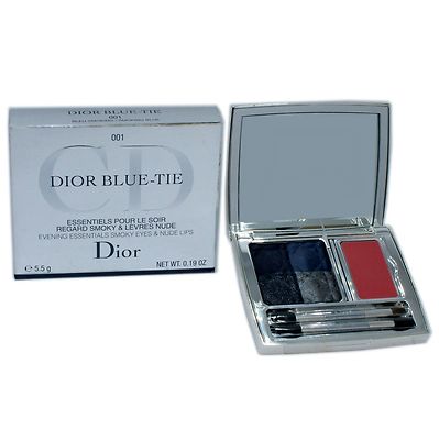 DIOR BLUE-TIE EVENING ESSENTIALS SMOKY EYES & NUDE LIPS 5.5G #001 NIB-F092350001