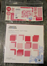 Lot 2 Creative Memories TOTALLY TONAL SOFT PINK Designer Paper Pack Stickers