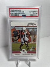 Larry Fitzgerald PSA Authentic Autographed 2012 Score #76 Arizona Cardinals