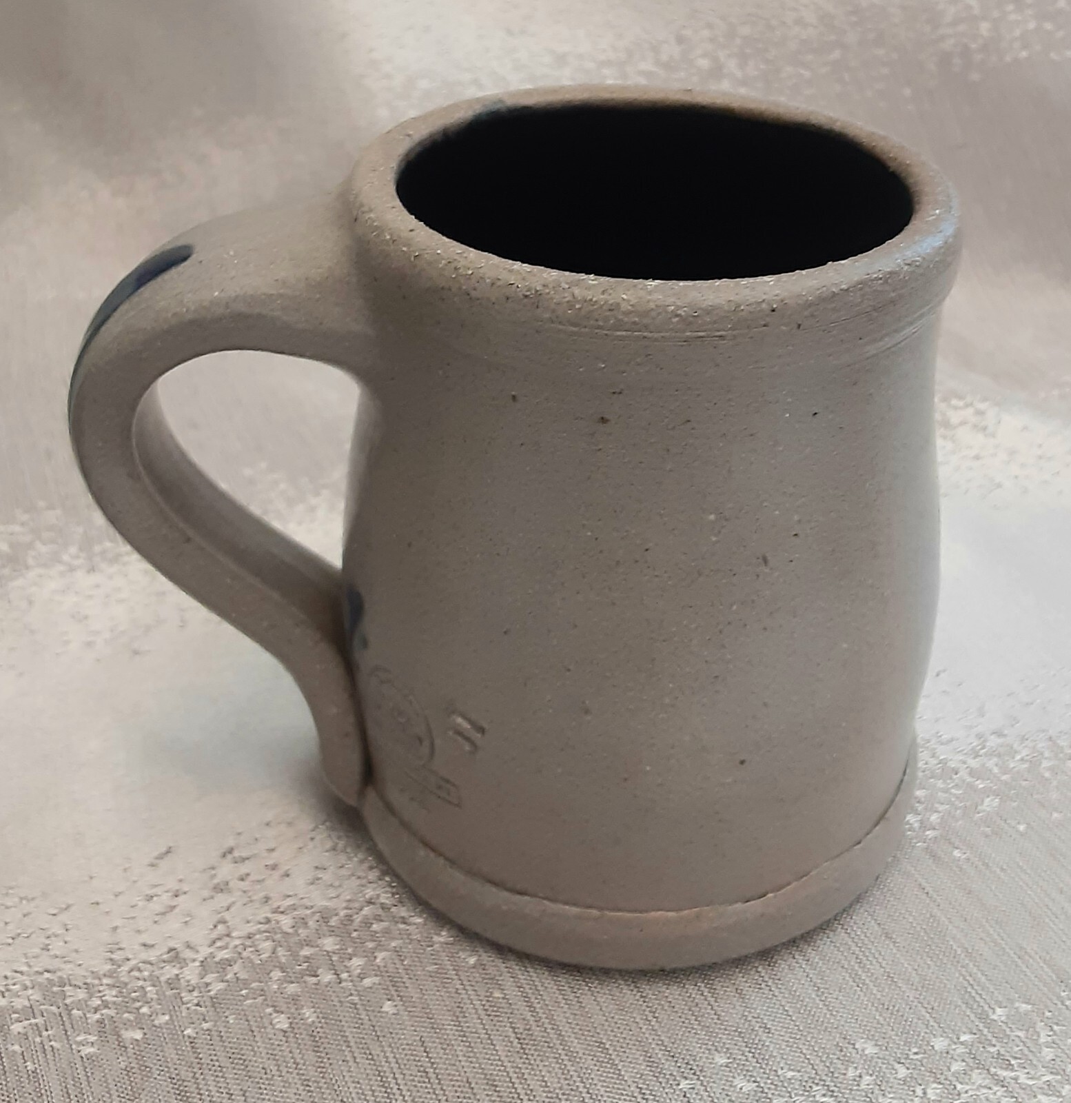 Rowe Pottery Works Salt Glaze Heart Mug 1998