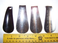 Lot of 4 Vintage Shoe Horns, Florsheim, Dr Reed, Unmarked