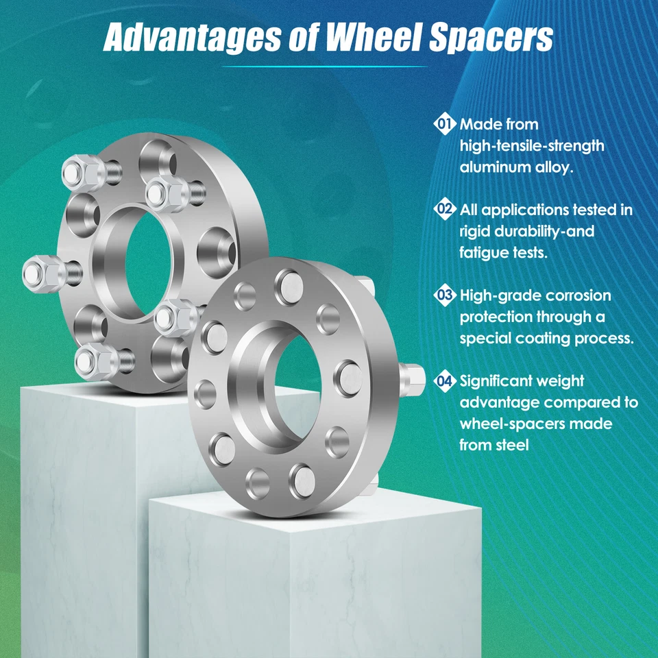 2 piezas espaciadores de rueda centrados en el cubo 5x4,75 14x1,5 para Chevrolet Camaro Cadillac CTS Foto 4 de 4