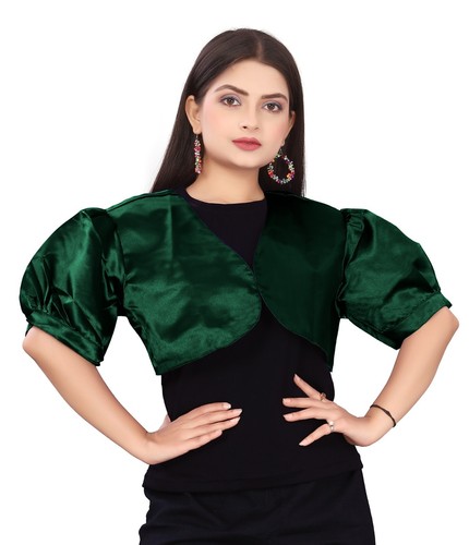 Satin Cropped Bolero Koti Kurzarm Damen Bolero Cardigan Bolero Jacke S109 - Bild 32 von 210