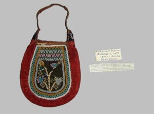 Antique Native American Indian Wabanaki Rare Floral Bead Beaded Pouch 1800's
