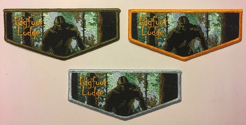 NEW! BIGFOOT OA LODGE 620 GLACIERS EDGE S1 CHARTER MEMBER OBV FIRST FLAPS SET