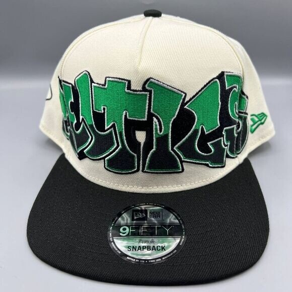 Boston Celtics Hat Men Graffiti Retro Vintage 9Fifty New Era Snap