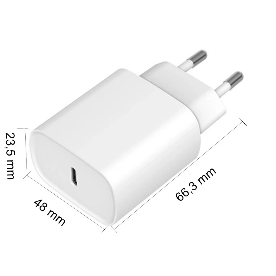 20W Ladegerät Schnellladekabel für iPhone11 12 13/Plus/Pro/Pro Max USB C Adapter - Bild 2 von 4