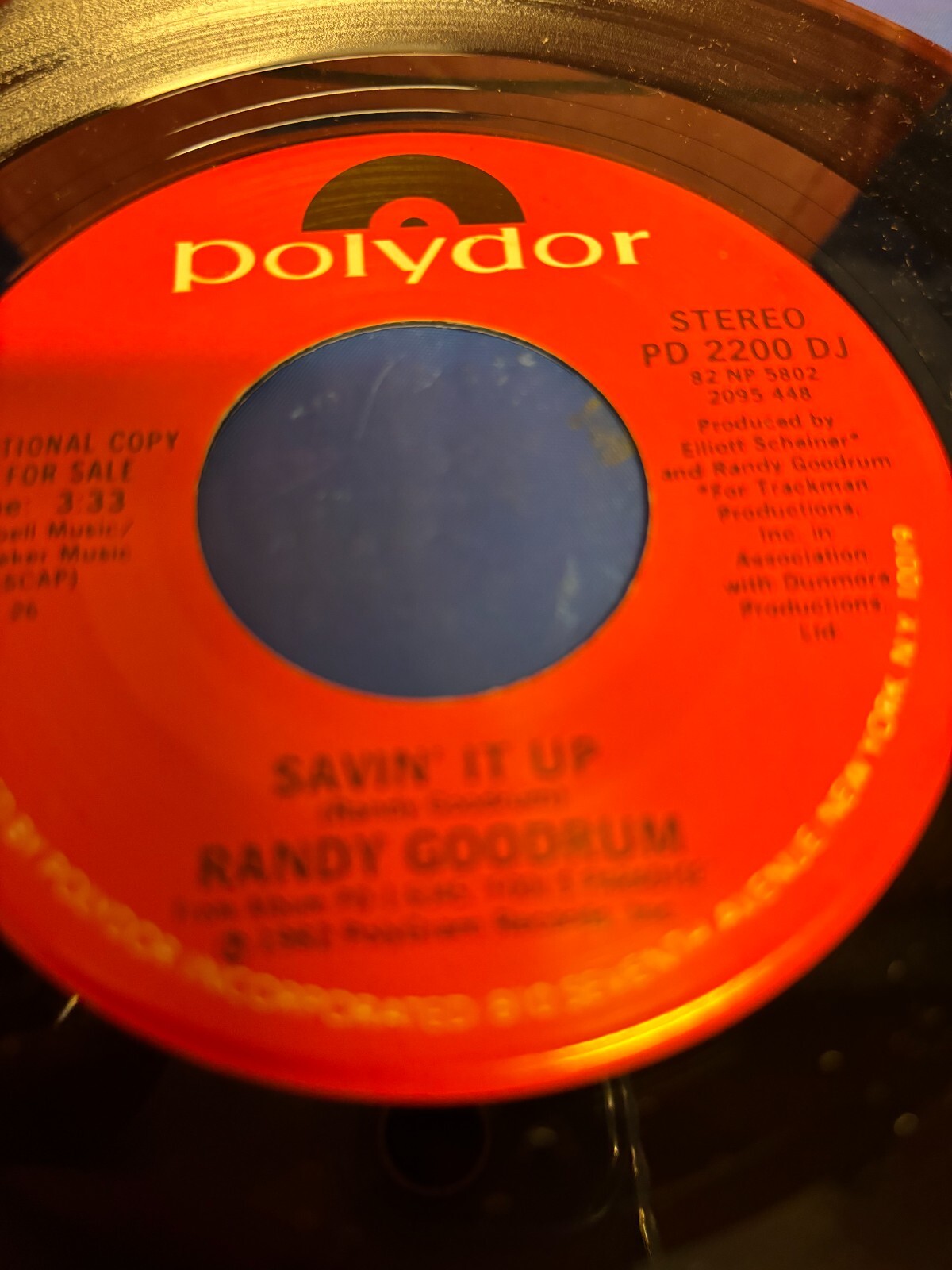 Randy Goodrum – Savin It Up -  7" VINYL 45 RPM MINT