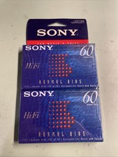 NEW 2 PACK - Sony C-60HFB Hi Fi Type I Normal Bias Blank Cassette Tape - New