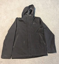 North Face Jacket Mens Medium Black Dryvent Rain Hiking Parka Coat