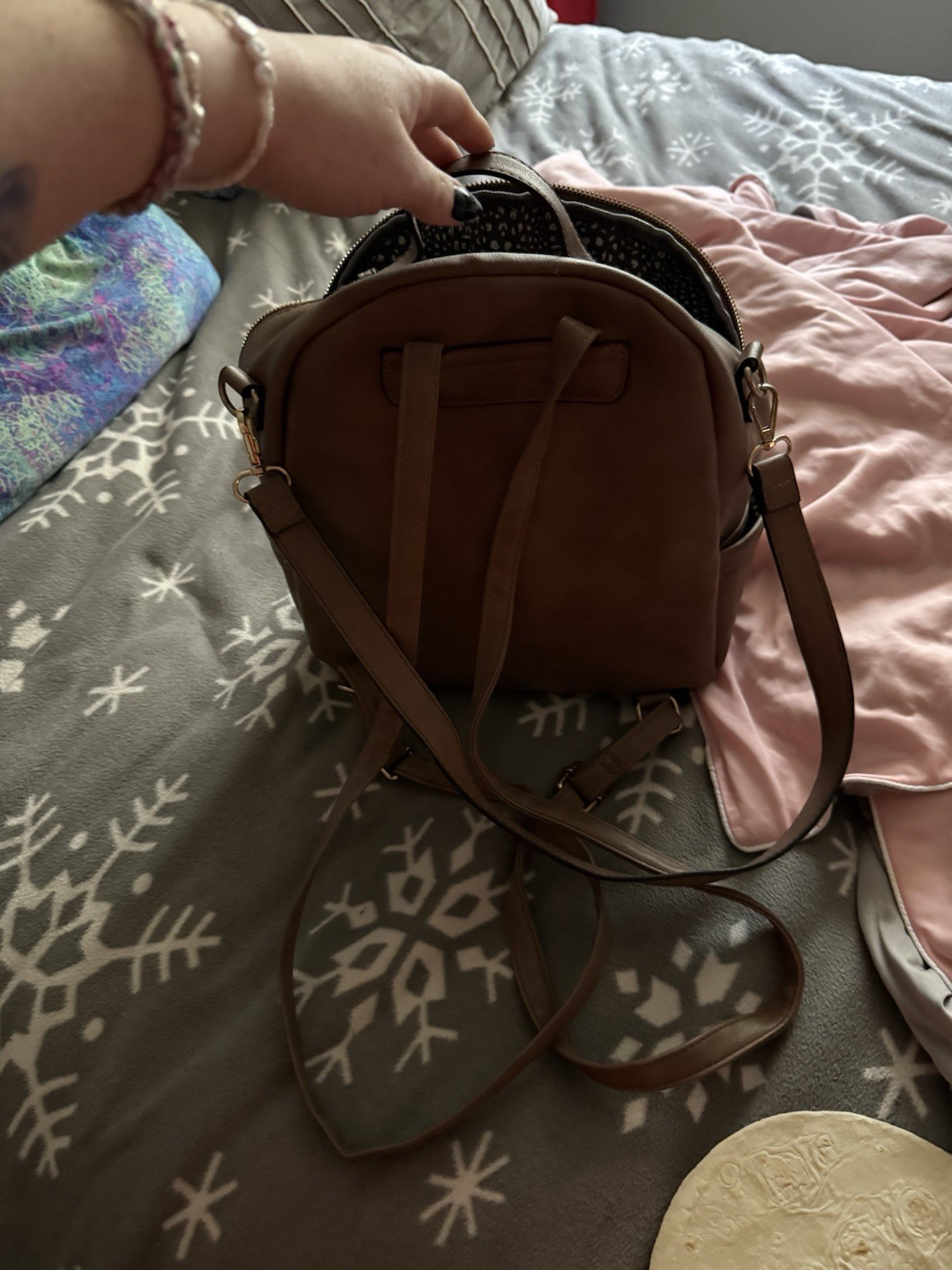 Brown Convertible Mini Backpack - image 2