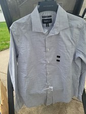 Men's Kenneth Cole Awareness Dress Shirt Long Sleeve Button-up Size 17.5 34 35