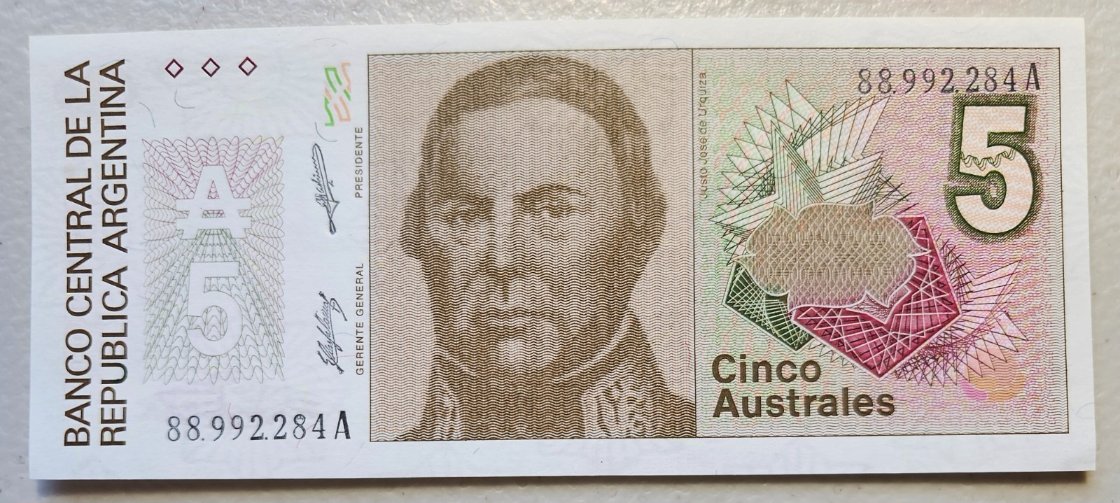 Argentina 5 Australes 1985-89 Unc