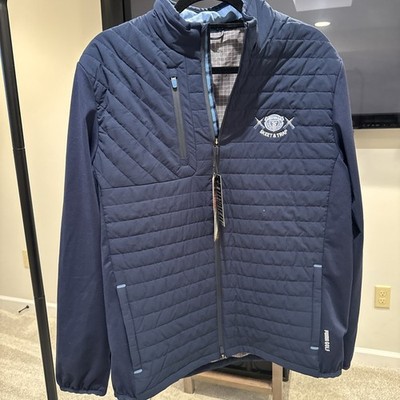 New Puma Frost Quilted Golf Jacket  Blue - Mens M