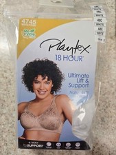 PLAYTEX 18 Hour Ultimate Wire-Free Bra 4745 - 48C white - NIP 