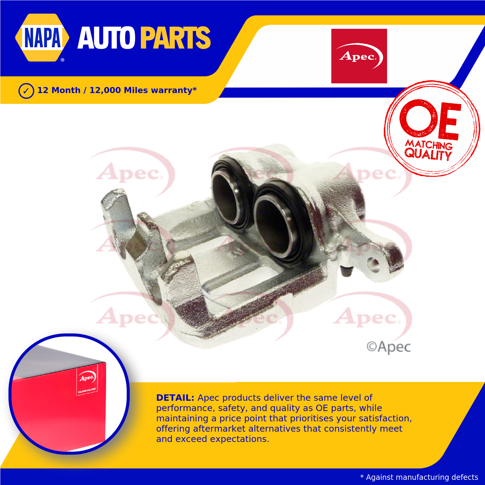 Brake Caliper Front Left LCA1363 Apec 41011VB200 41011VC700 41011VS40A Quality