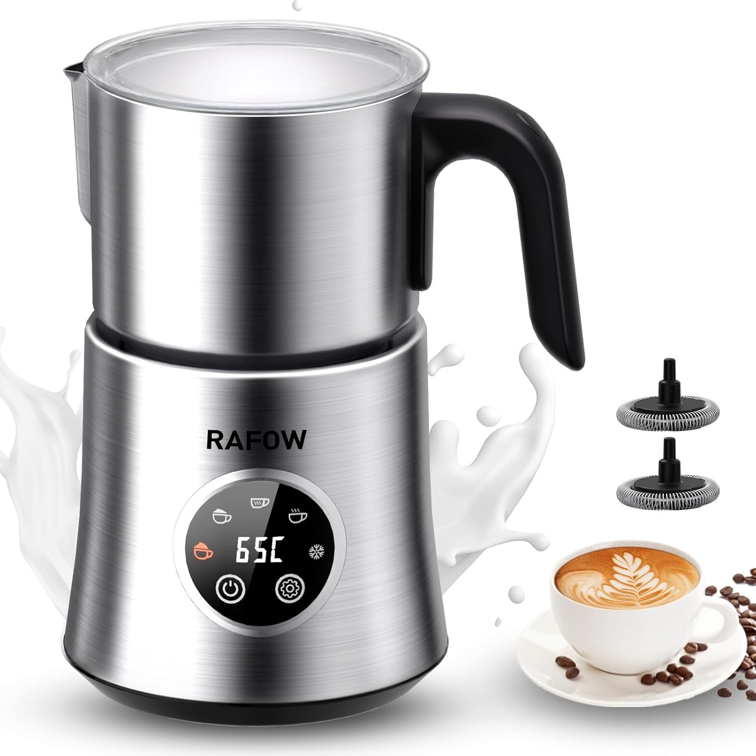 Instant Pot Milk Frother, 4-In-1 Electric Milk Steamer, 10Oz/295Ml Automatic Hot