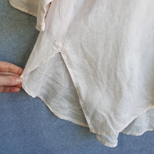 Sussan Shirt Womens Sz 14 Pale Pink 100% Linen Relaxed Fit Tunic Coastal - Picture 6 of 11