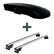 Dachbox Thule Vector M + Dachträger Thule für Peugeot 207 Break SW Typ WK NEU